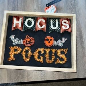 Noor-e-noire Hocus Pocus Halloween Handcrafted Beaded Felt Sequins Sign